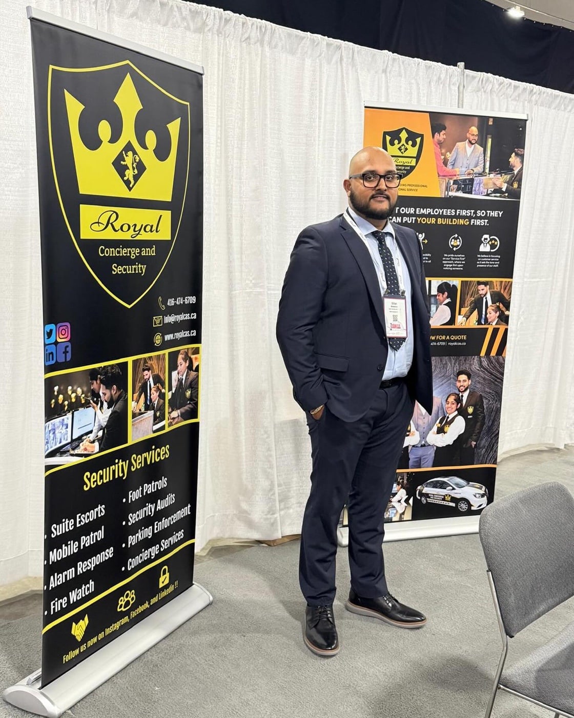 Dillan Mohammed, CEO, at the Royal banner at The Condo Conference 2024